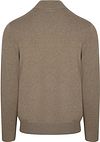 Pullover Profuomo Luxury con mezza zip beige Product / Achterkant