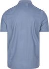 State of Art Polo Piqué Leafs Light Blue Product / Achterkant