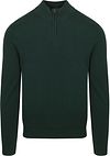 Steppin' Out Halv Zip Tröja i Merinoull i Caccia Grön PU-MO- MRI-REF12-SO-25.03 Caccia D.Green