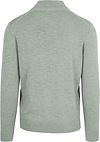 Suitable Slub Yarn Half Zip Pullover Grün Product / Achterkant