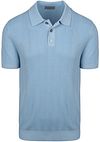 Suitable Strikket Jacquard Polo Lys Blå