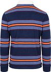 Superdry Rugby Polo Double Emblem Stripe Oransje marineblå Product / Achterkant