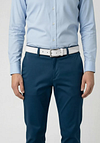 Suitable Belt Structure Leather White Model / Voorkant