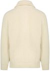 Armor-Lux sweter Camionneur Half Zip z wełny, ecru Product / Achterkant