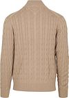 Chaleco con cremallera y punto trenzado Tommy Hilfiger en beige Product / Achterkant