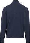 Gant Halfzip Wool Sweater Logo Marine Mélanger Product / Achterkant
