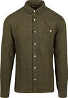 KnowledgeCotton Apparel Skjorte i Linned Olivengrøn 1090011-1068