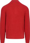 NZA Half Zip Slub Knit Melange Rot