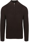 Profuomo Halvzip Pullover Struktur Brun PPWJ30040B-H2