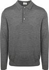 Profuomo Longsleeve Polo Shirt Merino Wool Grey PPWJ30002E-C order online | Suitable