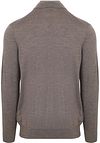 Profuomo Pullover Half Zip Laine Merino Taupe Product / Achterkant