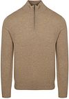 Steppin' Out Half Zip Pullover Merino Wool Beige order online | PU-MO-MRI-REF12-SO-25.02 Oatmeal | Suitable Spain