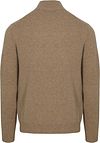 Maglione half zip Steppin' Out in lana merino beige Product / Achterkant