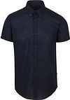 Suitable Kortermet Skjorte Bomull Slub Navy SH-SHSL-CO-STBL-25.01 navy