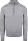 Suitable Merino Halvveis Glidelåspullover Grå PU-MRI-HZ-24 VP245498 Mid Grey