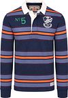 Superdry Rugby Polo Double Emblem Stripe Arancione blu navy M1110483A-O1T