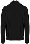 Sweter OLYMP z krótkim zamkiem z wełny, czarny Product / Achterkant