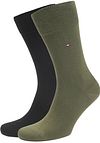 Tommy Hilfiger Chaussettes Classique Lot de 2 paires Vert Noir 371111-142 commander en ligne | Suitable