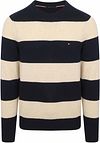 Tommy Hilfiger Genser i Lammeull Striper Marineblå MW0MW36535-0A4