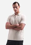 No Excess Knitted Poloshirt Structure Ecru