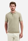 No Excess Knitted Polo Shirt Taupe
