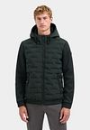 No Excess Jacket Knitted Sleeve Dark Green Model / Voorkant