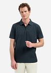 No Excess Half Zip Poloshirt Jacquard Dark Steel Model / Voorkant