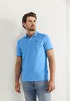 State of Art Poloshirt Pique Blue Model / Voorkant