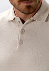 State of Art Knitted Polo Bouclé Ecru Model / Detail