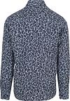 BOSS Overhemd Linnen Print Blauw Product / Achterkant