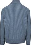 BOSS Pull Kwinter Demi-Zip Wool Blend Bleu Product / Achterkant