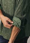 Camicia jersey herringbone State Of Art verde Model / Detail