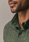 Camicia jersey herringbone State Of Art verde Model / Detail
