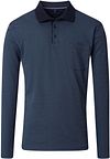 Casa Moda Long Sleeve Poloshirt Structure Navy 454385000-154 order online | Suitable