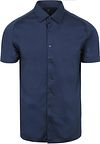 Desoto Kortærmet Jersey Skjorte i Marineblå 97032-3-534