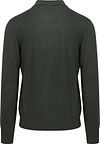 King Essentials The Robert Long Sleeve Polo Merino Vert Foncé Product / Achterkant