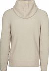 Marc O'Polo Hooded Half Zip Genser Structured Bi-Colour Ecru