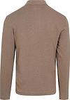Marc O'Polo Longsleeve Polo Shirt Cotton Linen Taupe Product / Achterkant