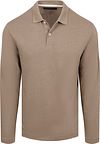 Køb Marc O'Polo Longsleeve Polo Cotton Linen Taupe  | Suitable