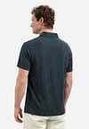 No Excess Half Zip Polo Shirt Jacquard Dark Steel Model / Achterkant