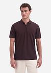 No Excess polo con mezza zip marrone Model / Voorkant