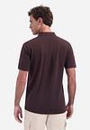 No Excess polo con mezza zip marrone Model / Achterkant