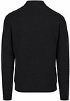 No Excess Polo Buttons Black jacquard knit