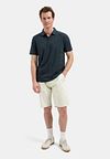 No Excess Half Zip Polo Shirt Jacquard Dark Steel Model / Voorkant