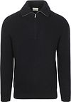 Profuomo Halv Lynlås Pullover i uld, Navy PPWJ30025D-P