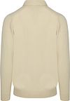 Profuomo Longsleeve Polo Shirt Luxury Basic Off White Product / Achterkant