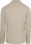 Profuomo Longsleeve Polo Shirt Dropneedle Beige Product / Achterkant