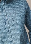 State Of Art Hemd Poplin Dandelion Blau Model / Detail