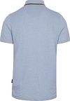 State of Art Polo Shirt Tipping Cotton Linen Light Blue Product / Achterkant