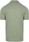 Suitable Knitted Polo Shirt Cotton Linen Green Product / Achterkant
